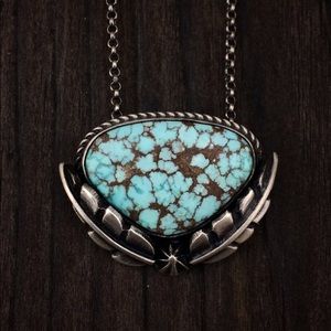 Hubei Turquoise Sterling Silver Necklace
